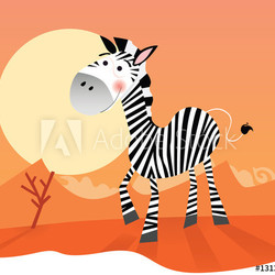 Funny zebra