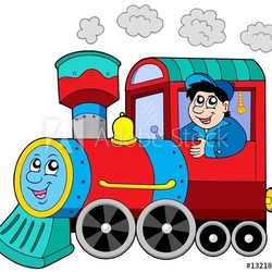 Steam locomotive with engine driver