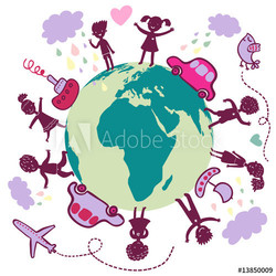 Vacation cartoon vector illustration