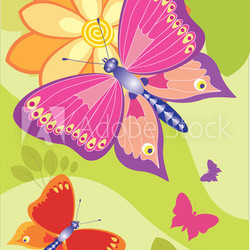 Bright easy butterflies flitter round wonderful flowers
