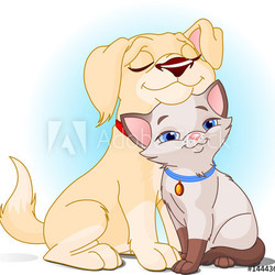 Cute Dog and Cat Best Friends Ever