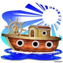 Barca Clip Art-Boat Cartoon-Bateau