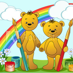 Cartoon funny bears.