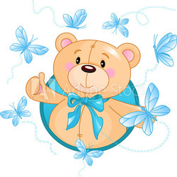 Very cute Teddy Bear waiving hello