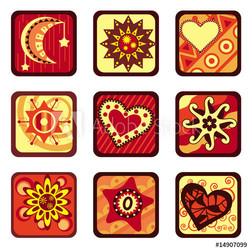 star and heart design set