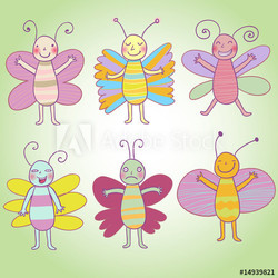 Cartoon butterflys
