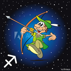 Sternzeichen Schütze mit Nachthimmel