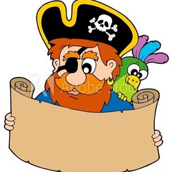 Pirate reading treasure map