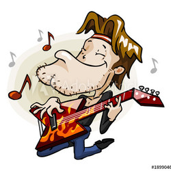 Rock Guitarist on stage.