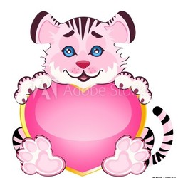 sign 2010 years is a beautiful little tiger with heart