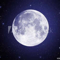 Full Moon in High Resolution with stars in the background