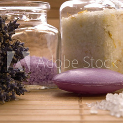 lavender bath items. aromatherapy