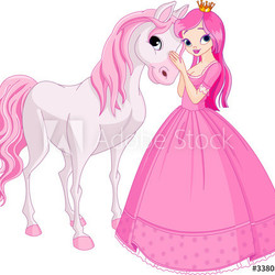 Beautiful princess and horse