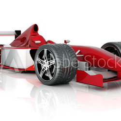 image red sports car on a white background