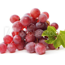 Purple grape isolated  on white - closeup