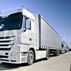 Modern  Truck on road