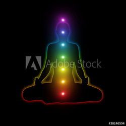 Sieben Chakren Silhouette