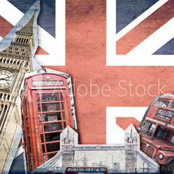 Collage Londre Union Jack