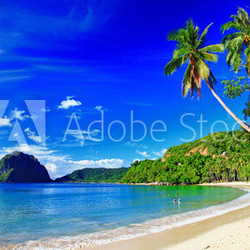 panoramic beautiful beach scenery - El-nido,palawan