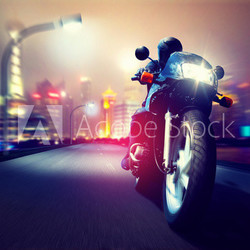Motorbike in front of a Skyline