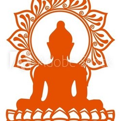 Buddha - Meditation - Vektor - einfarbig