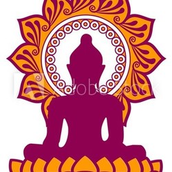 Buddha - Meditation - Vektor - zweifarbig