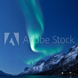 Aurora Borealis in Norway, reflected