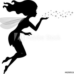 Beautiful love fairy sanding blowing magic spell