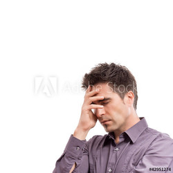 hoffnungsloser Mann freigestellt