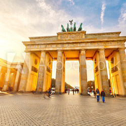 Brandenburg gate at sunset