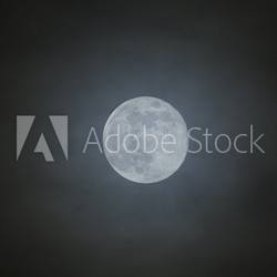 Full moon on the black