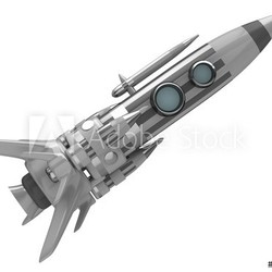 Space Rocket isolated on white background