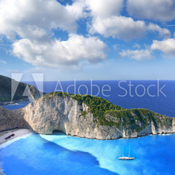 Navagio Beach with shipwreck in Zakynthos, Greece