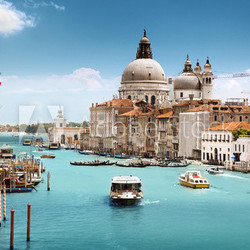 Grand Canal and Basilica Santa Maria della Salute, Venice, Italy