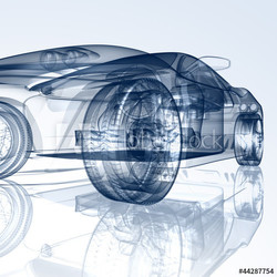 Auto Entwicklung - CAD-Darstellung