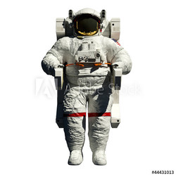 spacewalking astronaut - 3d illustration front view on white