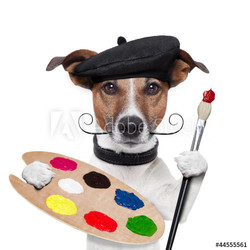 painter artist dog
