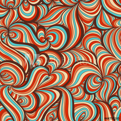 Retro swirls seamless pattern