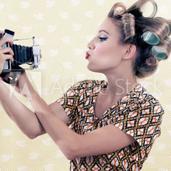 Woman taking Self-portrait