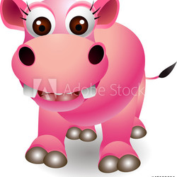 cute hippo cartoon