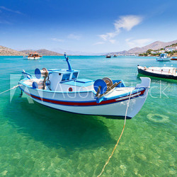 Fishing boats at the coast of Crete, Greece