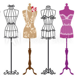 fashion mannequins, vector set