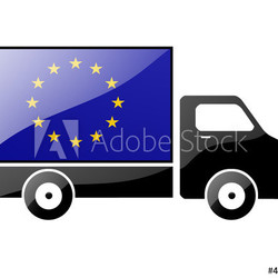 silhouette of a truck