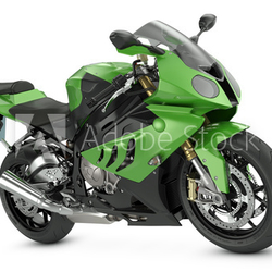 Green Sport Motorcycle