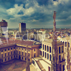 Milan, Italy. City panorama. View on Royal Palace