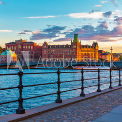 Scenic sunset in Stockholm, Sweden