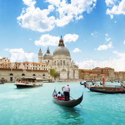 Grand Canal and Basilica Santa Maria della Salute, Venice, Italy