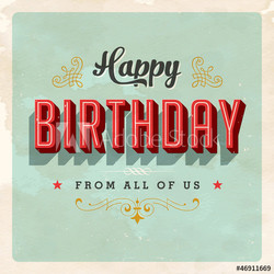 Birthday Card - Vector EPS10 - Grunge effects can be removed