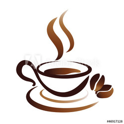 vector sketch of coffee cup, icon