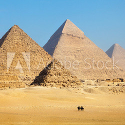View of the Pyramids near Cairo city in Egypt